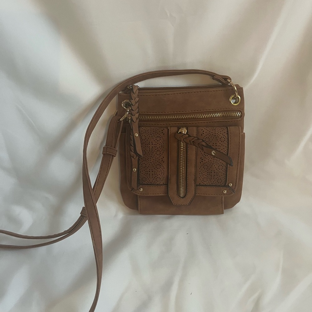 Brown Leather Crossbody Bag
